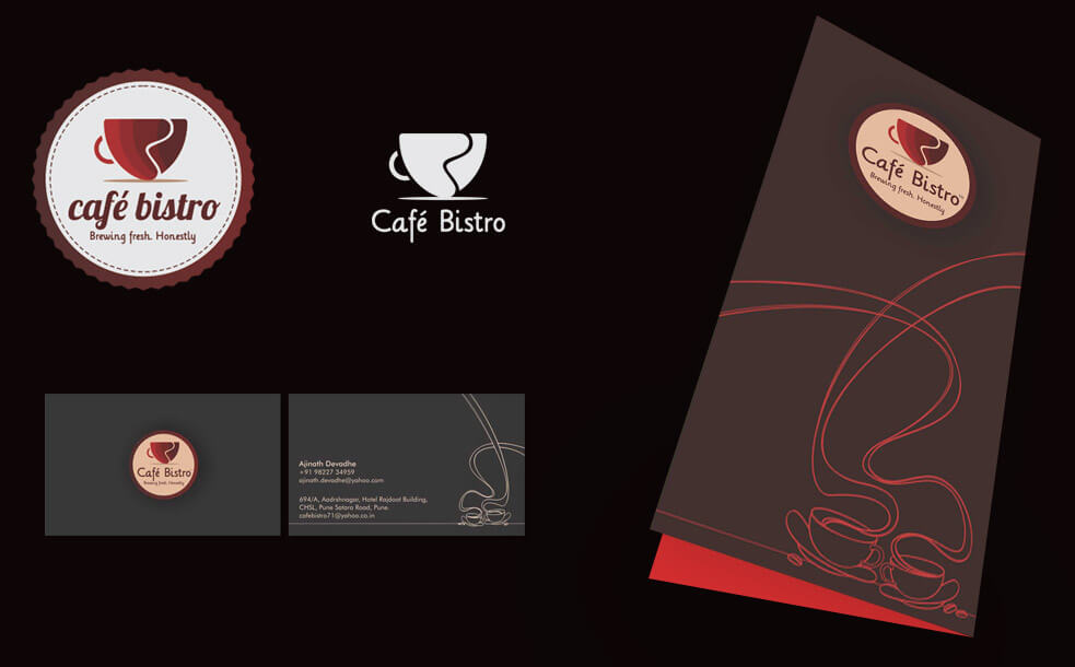 Cafe Bistro Logo with Product Design